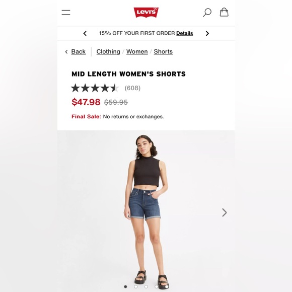 SOLD - Levi’s denim shorts - SOLD - Picture 5 of 5